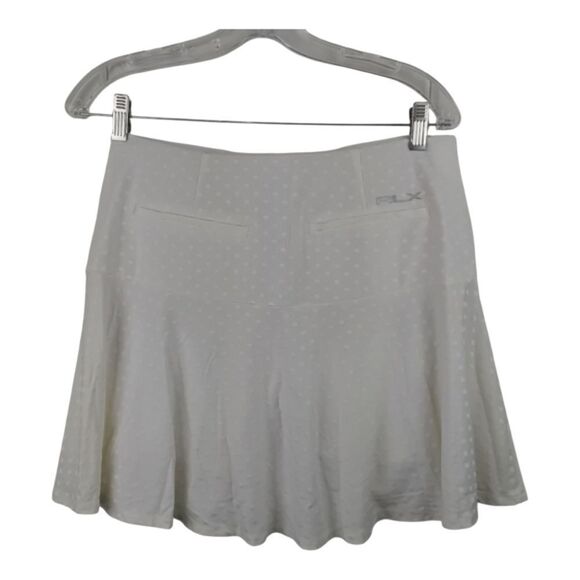 RLX Ralph Lauren GOLF White Polka Dot Jacquard Peplum Skort - XS - Picture 9 of 14